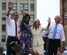 The Obamas and the Bidens in 2008