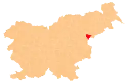 Location of the Municipality of Rogaška Slatina in Slovenia