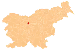 Location of the Municipality of Komenda in Slovenia