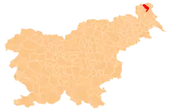 Location of the Municipality of Gornji Petrovci in Slovenia