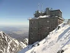 Solar observatory Lomnický štít (Slovakia) built in 1962