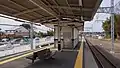 The toilet block on the platform in March 2017