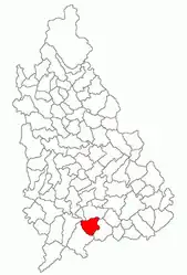 Location in Dâmbovița County