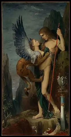 Oedipus and the Sphinx by Gustave Moreau, 1864