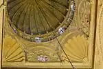 Detail of decoration inside the dome before the mihrab of the Great Mosque of Kairouan (circa 836)