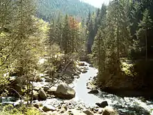 Image 25The Oker with white water. A footpath is on the right bank. (from Harz)