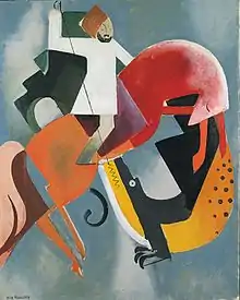 Olaf Rude, 1918, Saint George and the dragon, oil on canvas, 99.7 x 79.9 cm, ARoS Aarhus Kunstmuseum – Cubism