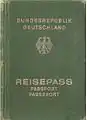 Front cover of a West German passport issued in 1982