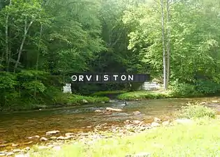 Old NYC RR railroad bridge over Hayes Run and flows into the Beech Creek stream at this location.