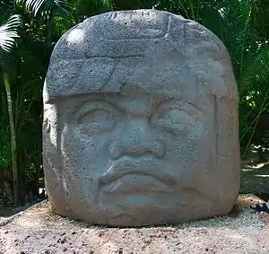 A stone head