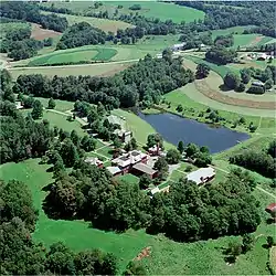 Aerial view of the Olney Friends School