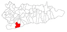 Location of Oltenița within Călărași County