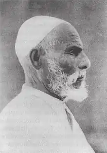 Image 9Omar Mukhtar was the leader of Libyan resistance in Cyrenaica against the Italian colonization. (from History of Libya)