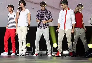 Image 80English-Irish boy band One Direction with preppy-inspired outfits in 2012 (from 2010s in fashion)