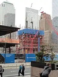 View from Church Street, May 11, 2010, as steel tops the 24th floor.