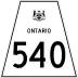 Highway 540 marker