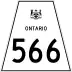 Highway 566 marker