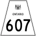 Highway 607 marker