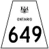 Highway 649 marker