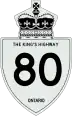 King's Highway 80 marker