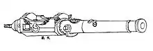 A 16th-century swivel breech-loading Japanese cannon, called an Ōzutsu (大筒, "Big tube")