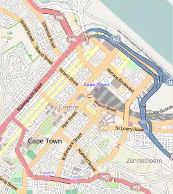 The City Hall is located on the Grand Parade in central Cape Town, close to the Castle of Good Hope and the main railway station.