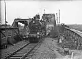 Locomotive NS 3759 at the reopening of the railway bridge in Buggenum on the 29th of September 1947.