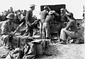 Israeli army artillery in action during Operation Assaf