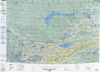 From the Operational Navigation Chart; map including the county (labeled as Pai-ch'eng (Bay)) (DMA, 1985)