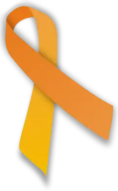 Orange awareness ribbon