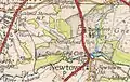 Ordnance survey map, 1939, detail.