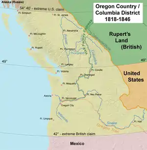 Location of Oregon Country