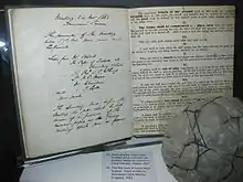 Image 14An early draft of the original hand-written 'Laws of the Game' drawn up on behalf of The Football Association by Ebenezer Cobb Morley in 1863 on display at the National Football Museum, Manchester. (from Laws of the Game (association football))