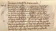 The opening verses of Origo Mundi, the first play of the Ordinalia (the magnum opus of mediaeval Cornish literature), written by an unknown monk in the late 14th century