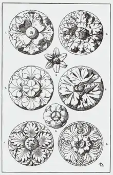 Rosette designs from Meyer's Handbook of Ornament