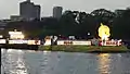 Chicken Ramen mascot on a parade float in 2014