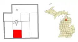 Location within Otsego County