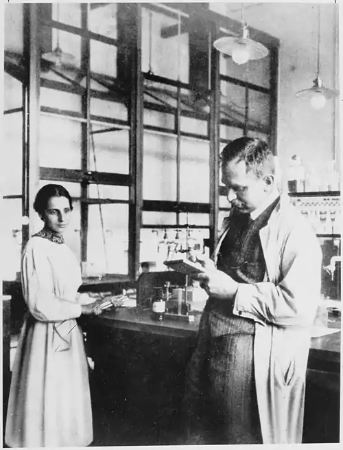 Image 52Lise Meitner and Otto Hahn in their laboratory (from Nuclear reactor)