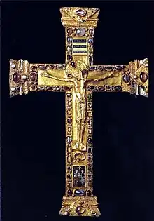 Cross of Otto and Mathilde, commissioned by Mathilde, Abbess of Essen, a powerful kingmaker of the Ottonian time.