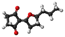 Ball-and-stick model of oudenone