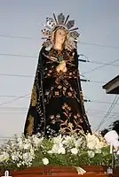 Mater Dolorosa The oldest image in the Philippines dating 1785 owned by the Macalalag Family in Iloilo City, Philippines.