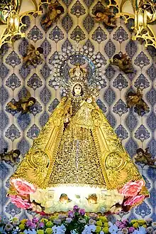 Our Lady of La Naval de Manila during the enthronement rites at Santo Domingo Church