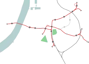 Elisabeth is located in the Antwerp premetro network