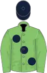 Light green, large dark blue spots and cap