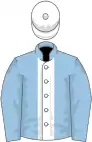 light Blue,White Stripe, light Blue sleeves, White Cap