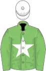 Light green, white star and cap