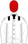 White, black epaulets, red cap