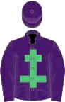 Purple, Emerald Green Cross of Lorraine