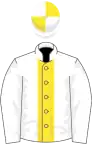 White, yellow panel, quartered cap