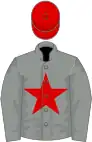 Grey, red star, red cap